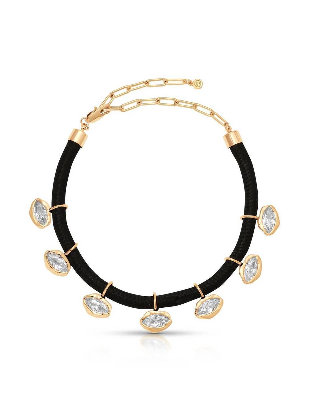 NEW ETTIKA women's midnight crystal choker in black